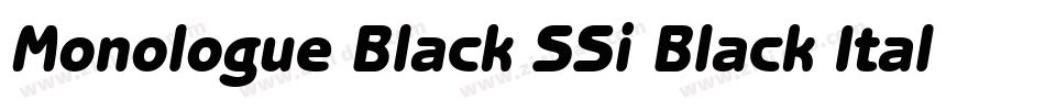 Monologue Black SSi Black Italic字体转换